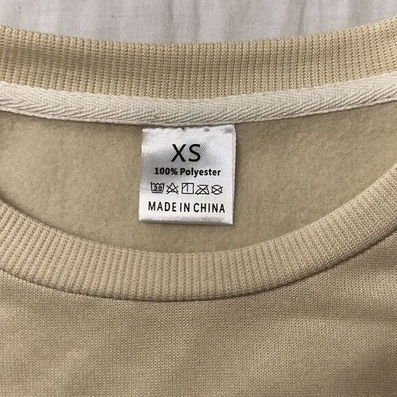 Zach Bryan XS Nude Black Orange Graphic Fleece Interior Crew Pullover Sweatshirt - Picture 9 of 11